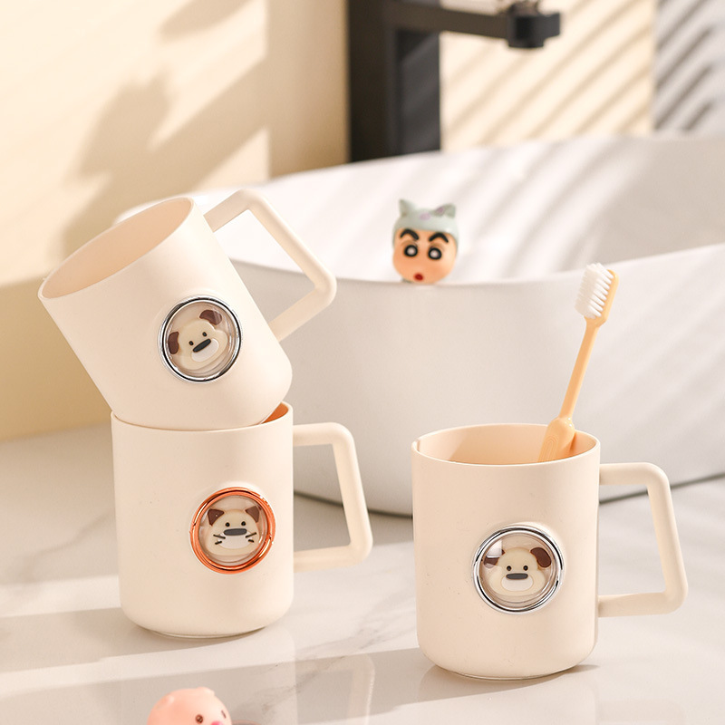 Söt cartoon tandborstkopp för studenter och par_voghion.com