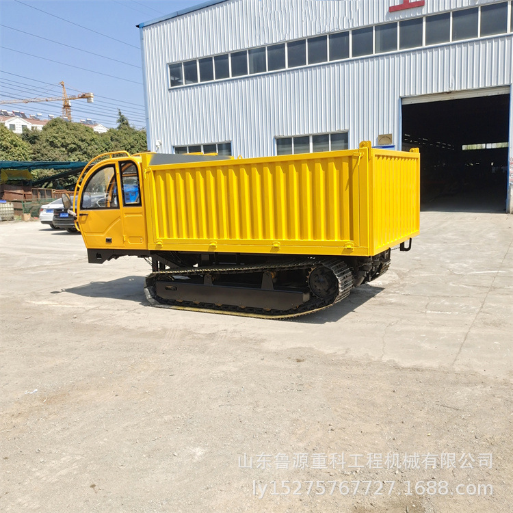爬山虎履带运输车 农用自卸车履带式 柴油机田园翻斗车