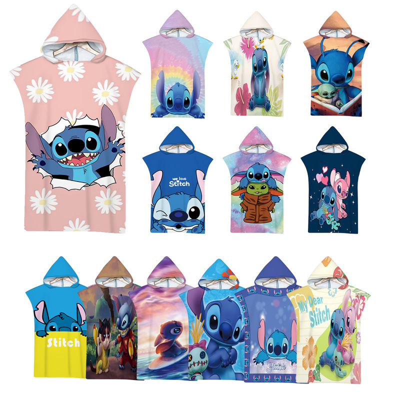 Cross-border special for surfing quick-drying cloak surfing changing bathrobe hooded cloak microfiber beach towel towel