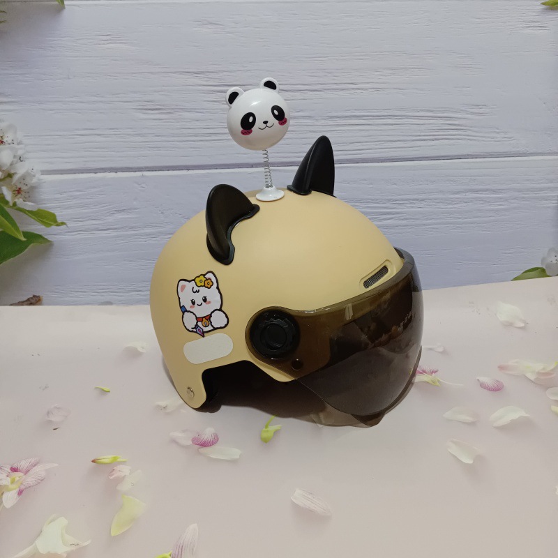 쓰는 고양이 [카키블랙쇼트+검은고양이귀+백곰]