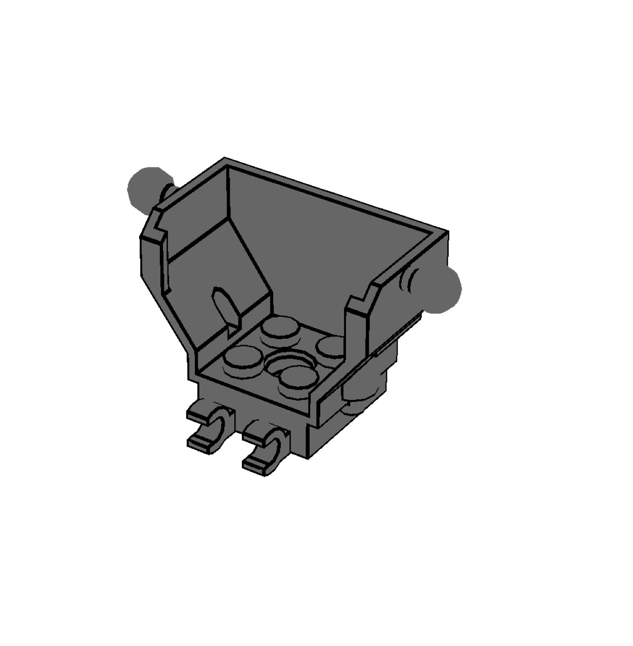 One kilogram compatible Lego building blocks 4x2x3 Mech body cockpit chest armor joint connector 27168