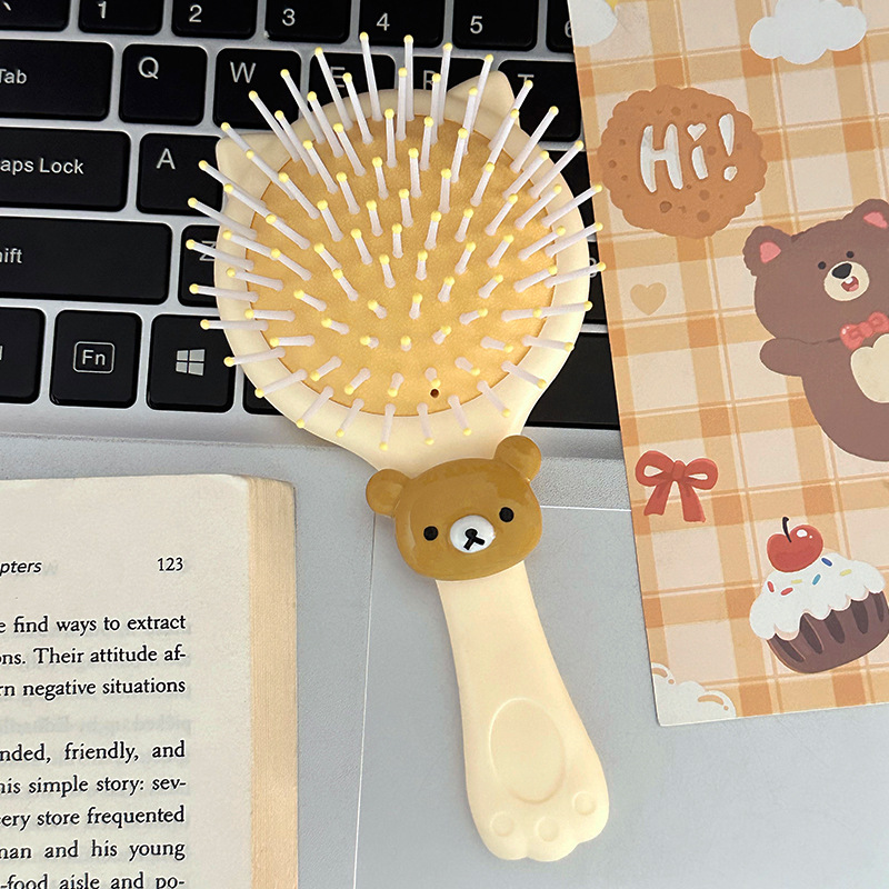 Cat ear mirror comb-yellow Rilakkuma color