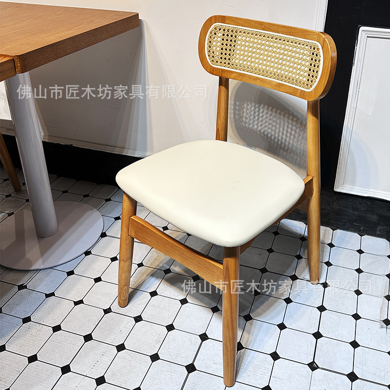 Restaurante occidental retro mesa y silla de caña combinación temática del sudeste asiático restaurante de té restaurante de catering combinación de mesa y silla comercial image 13
