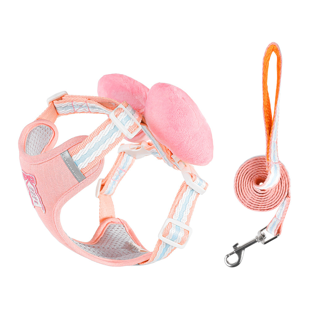 Estilo chaleco transfronterizo Perro pequeño Teddy Bichon Cachorro Correas en el pecho Correas para pasear perros Cadena para perros Correas para cachorros