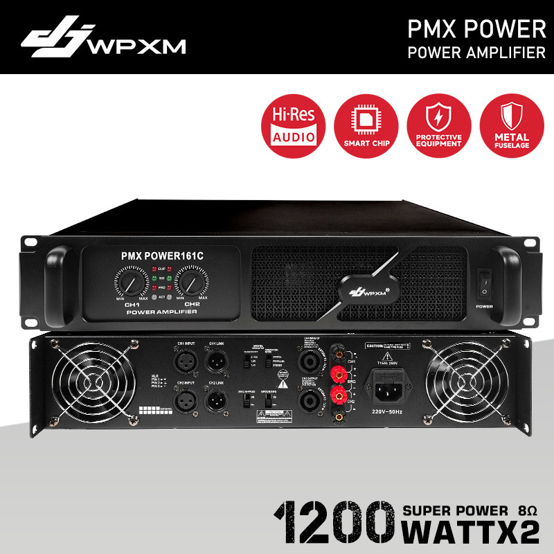 Two/Four-Channel Display Screen Pure Power Amplifier, High-Power Amplifier for Stage Performance Line Array Subwoofer