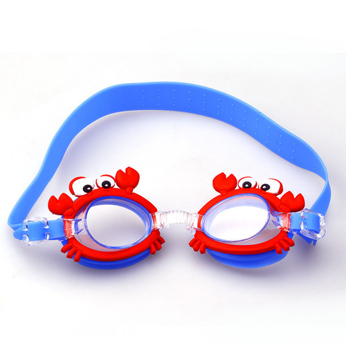 Manufacturer's new cute waterproof and anti-fog children's swimming goggles learning swimming goggles baby cartoon goggles with adjustable straps