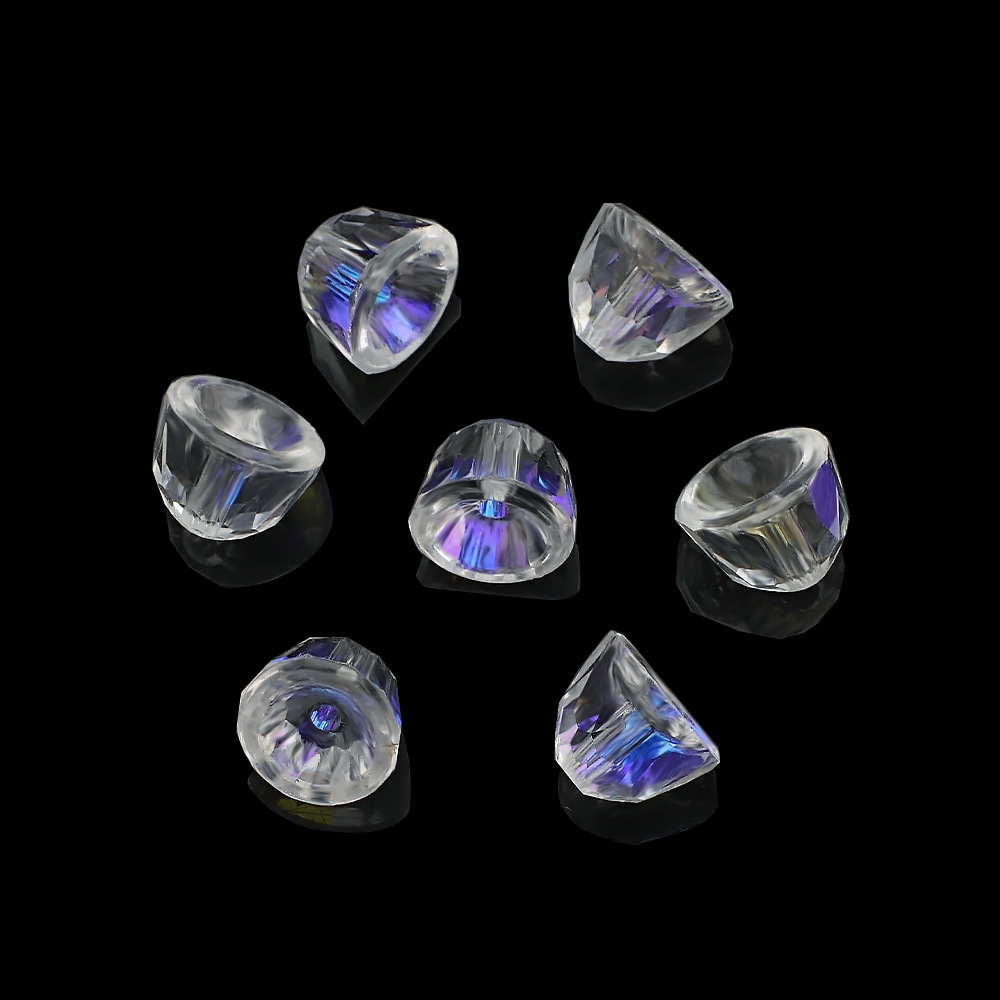 50 Pièces/Paquet 7*8mm Trou 1~1.9mm Cristal Verre Couleur Unie Perles display picture 8