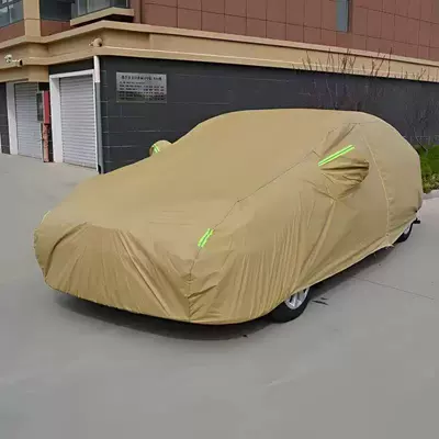 full car cover, sun protection | Car clothing - trumpchi-gm6-m6-full-car-cover-oxford-fleece-lined-khaki-side-door