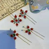 Оригинальный древний стиль Hanfu головной убор Tang Fengming, украшенный агатом, маленькие бусы, маленькие волосы, маленькие волосы, дикие аксессуары для волос Song