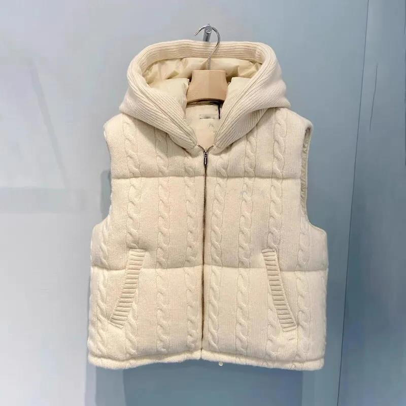 Women's Clothing New autumn and winter women's clothing hooded Warm jacket cotton jacket short vest cotton jacket top slim temperament trend_voghion.com