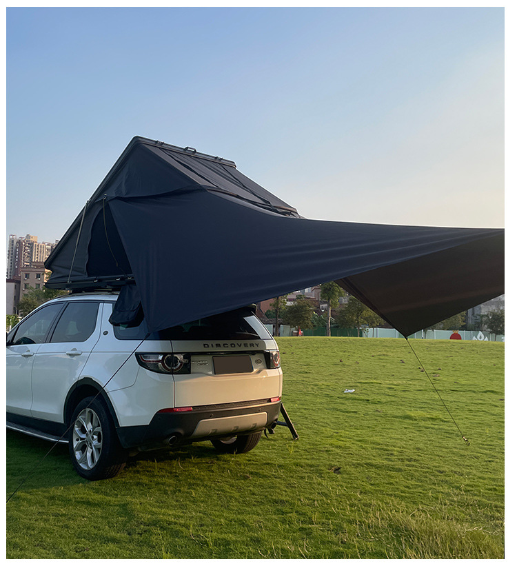 Cross-Border Aluminum Alloy Hard-Shell Roof Tent for Outdoor Camping and Self-Driving Travel, Customized Car Tent 210*130