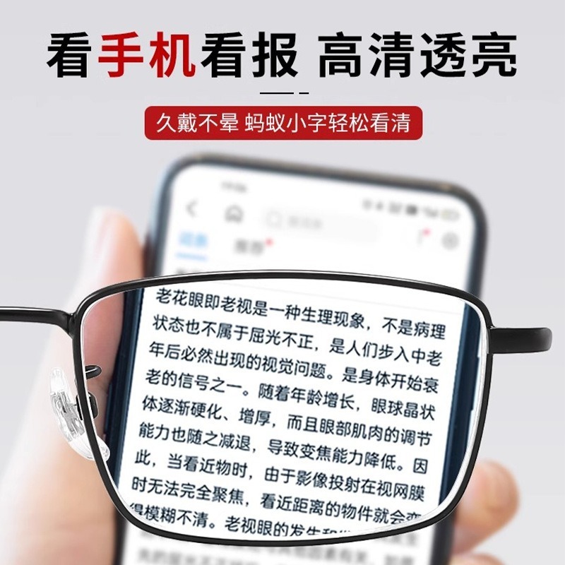 高品质高清防蓝光老花镜折不断男ZH302复古丹阳花镜老花眼镜批发|undefined