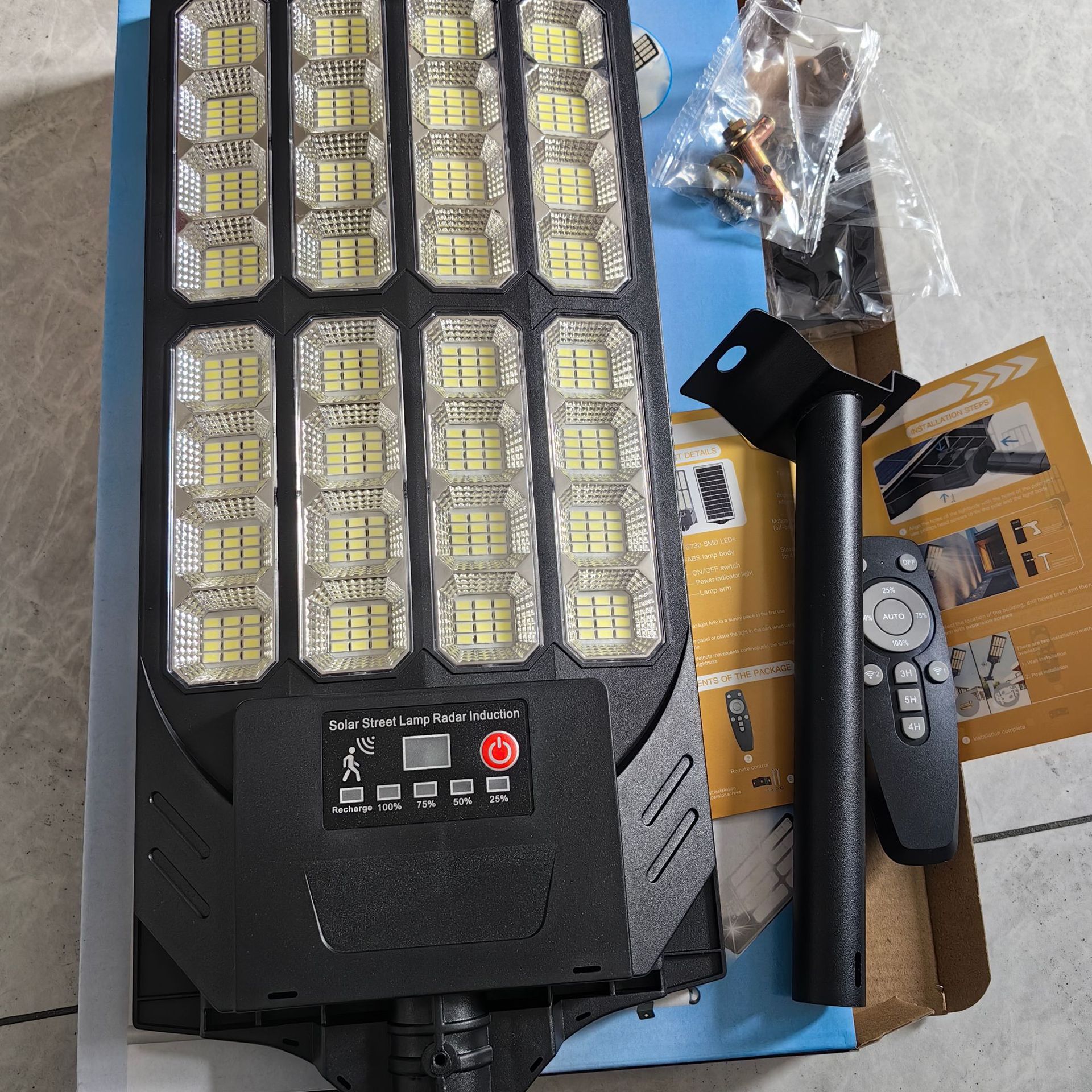 integrar el comercio exterior transfronterizo lámpara solar al aire libre a prueba de agua patio de iluminación solar de inducción de radar
