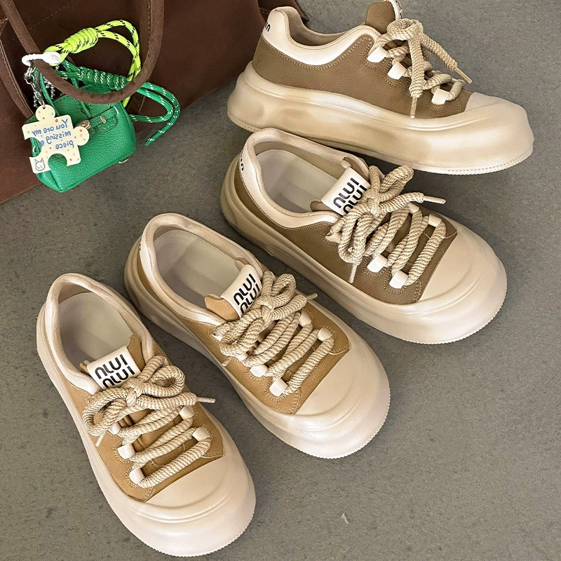 Толстая подошва модная обувь женская обувь 2024 года дышащая женская обувь