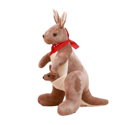 Australian mother and child kangaroo plush toy doll kindergarten parent-child zoo scenic spot gift LOGO