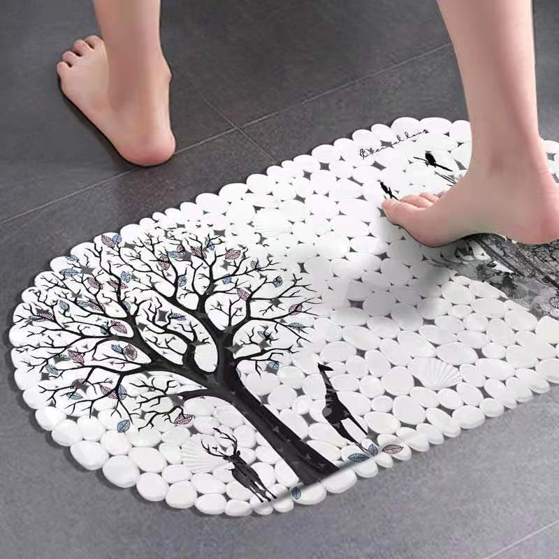 Bathtub Non-Slip Mat Bath Bath Bathroom Non-Slip Mat Printed Pvc Suction Cup Mat Shower Non-Slip Bath Mat Flamingo