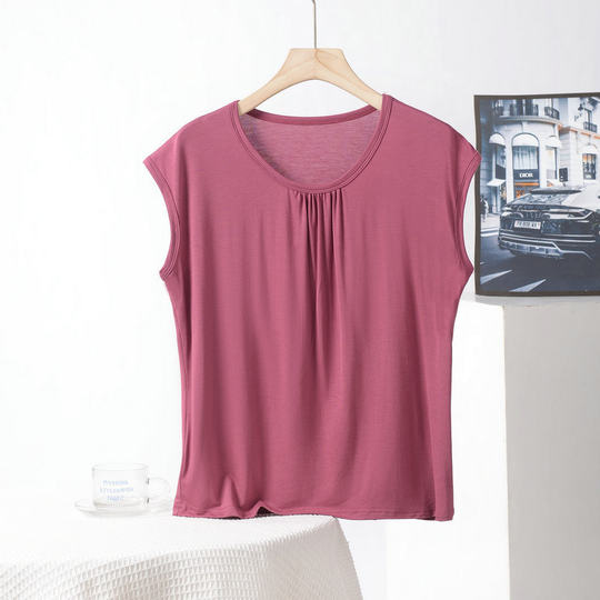 Cross-border Wholesale Modal Middle-aged and Elderly Vest Women's plus size Loose Mother Home Base Shirt Outer Wear Sleeveless Top