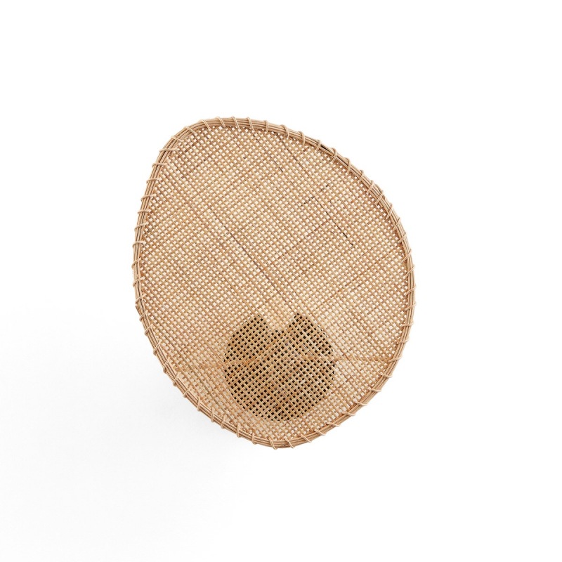 Lámpara de pared artesanal de caña de estilo japonés silenciosa en el sudeste asiático clásico ins estudio residencial sala de té iluminación artística en forma de ventilador