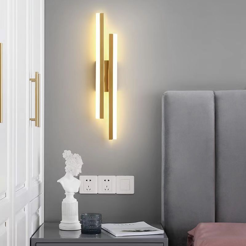 Moderna lámpara de pared de cabecera minimalista sala de estar TV fondo pared pasillo pasillo sofá lámpara de pared simple estilo nórdico