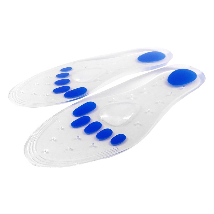 Plantilla de silicona de cinco dedos antideslizante masaje cómodo amortiguador agujero Yongquan plantilla transpirable aumento de la sensación del pie plantilla
