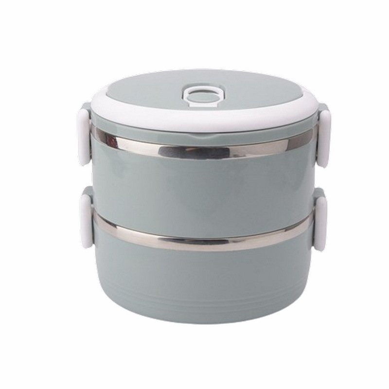 Fiambrera de aislamiento para estudiantes de acero inoxidable, lonchera para trabajadores de oficina, comedores de doble capa multicapa, utensilios para cocinar, lonchera transfronteriza