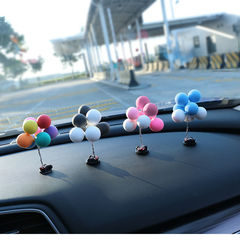 新款軟陶告白氣球車內飾品可愛儀表台粘土氣球汽車擺件裝飾品