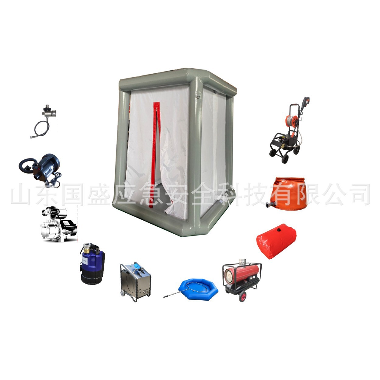 消防洗消用单人洗消帐篷操作简单、耐久性强、需气量小，自行竖立
