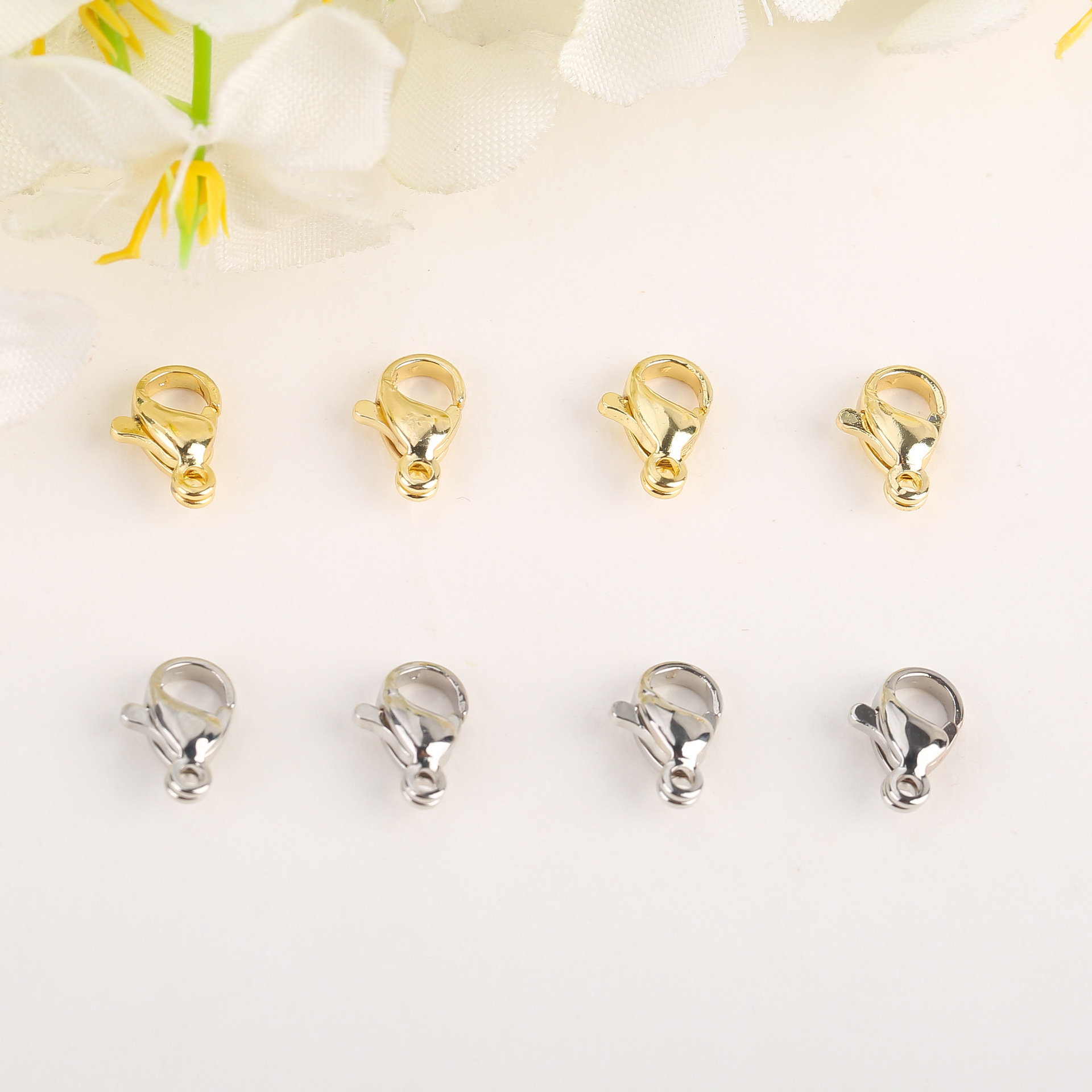 18K Gold-Plated Color-Preserving Lobster Clasp DIY Accessories Necklace Bracelet Chain Connector End Clasp Jewelry Clasp Wholesale