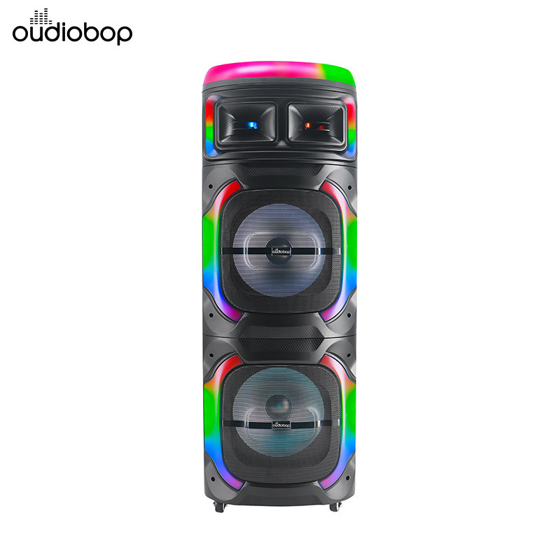 Altavoz Bluetooth inalámbrico transfronterizo de alta potencia doble de 12 pulgadas al aire libre baile cuadrado karaoke hogar Bluetooth audio subwoofer