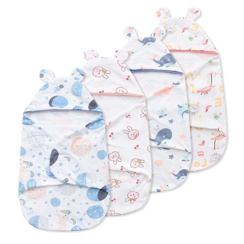 Newborn Baby Quilt Summer Spring & Fall Thickeneded Anti-Jump Sleeping Bag Newborn Baby Swaddle Pure Cotton Delivery Room Quilt