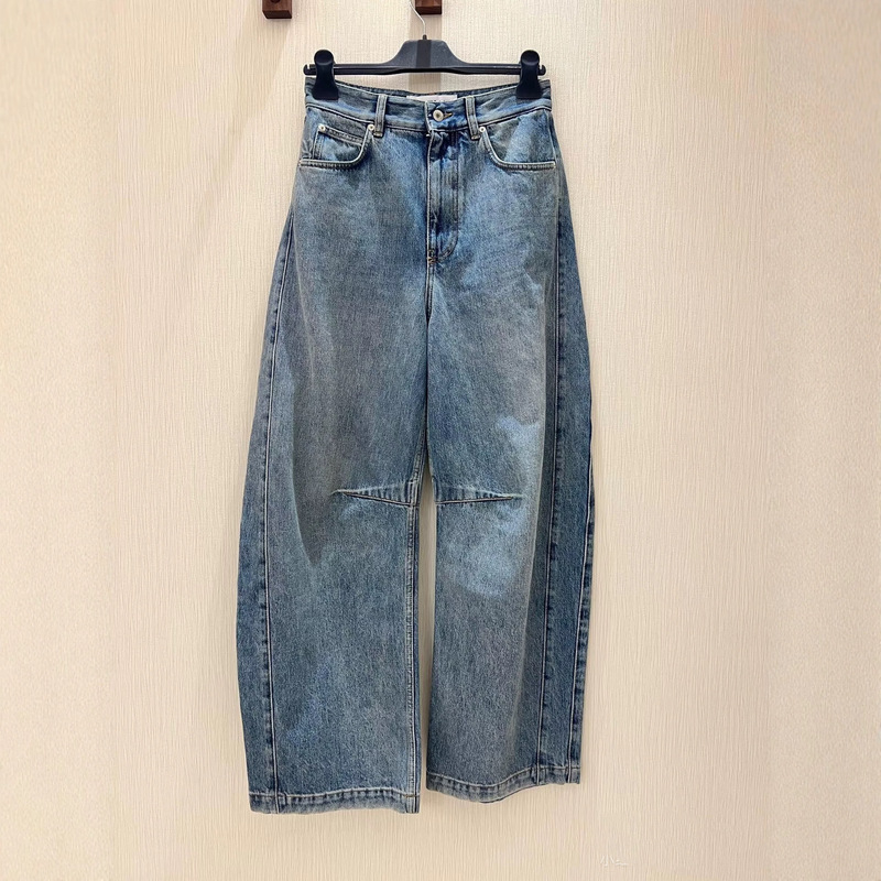 Luo Jia Yang Mi Printed Scimitar Jeans 67807 Nanyou Same Style High-Quality Jeans Cross-Border In-Stock 1*1