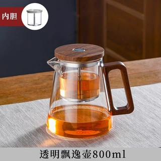 耐热玻璃飘逸杯一键出水泡茶壶新款茶水分离按压式家用
