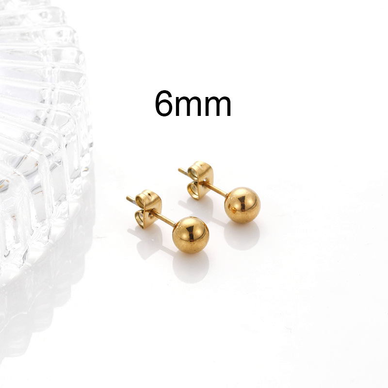 Daily Occasion 316 Stainless Steel Geometric Simple Style Ear Studs For Unisex