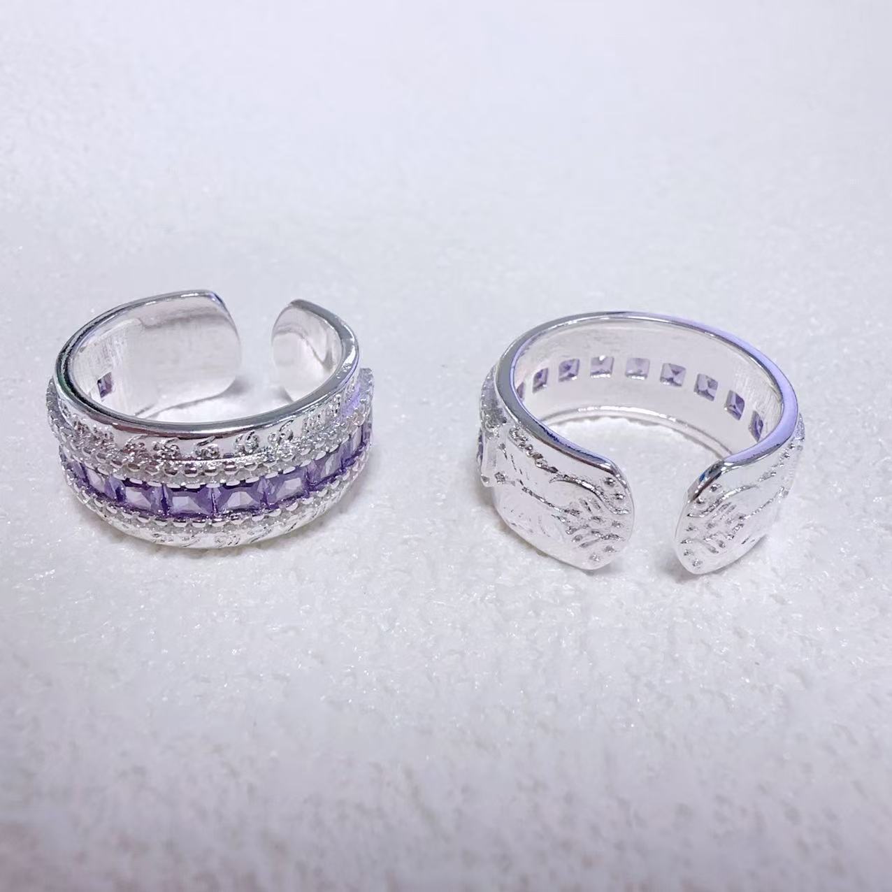 Thai Butterfly Amulet Ring With Coloured Diamonds For Women_voghion.com