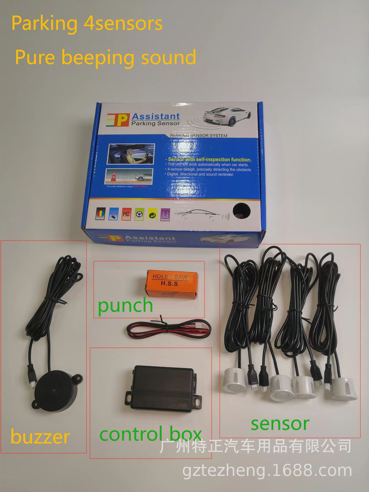 Factory Direct Sales Spot Led Display 2/4/6 Probe Crescent Beep Reversing Radar Car Detector