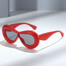 酷方新款太陽鏡男個性寬邊連體墨鏡女 歐美潮流時尚太陽眼鏡批發