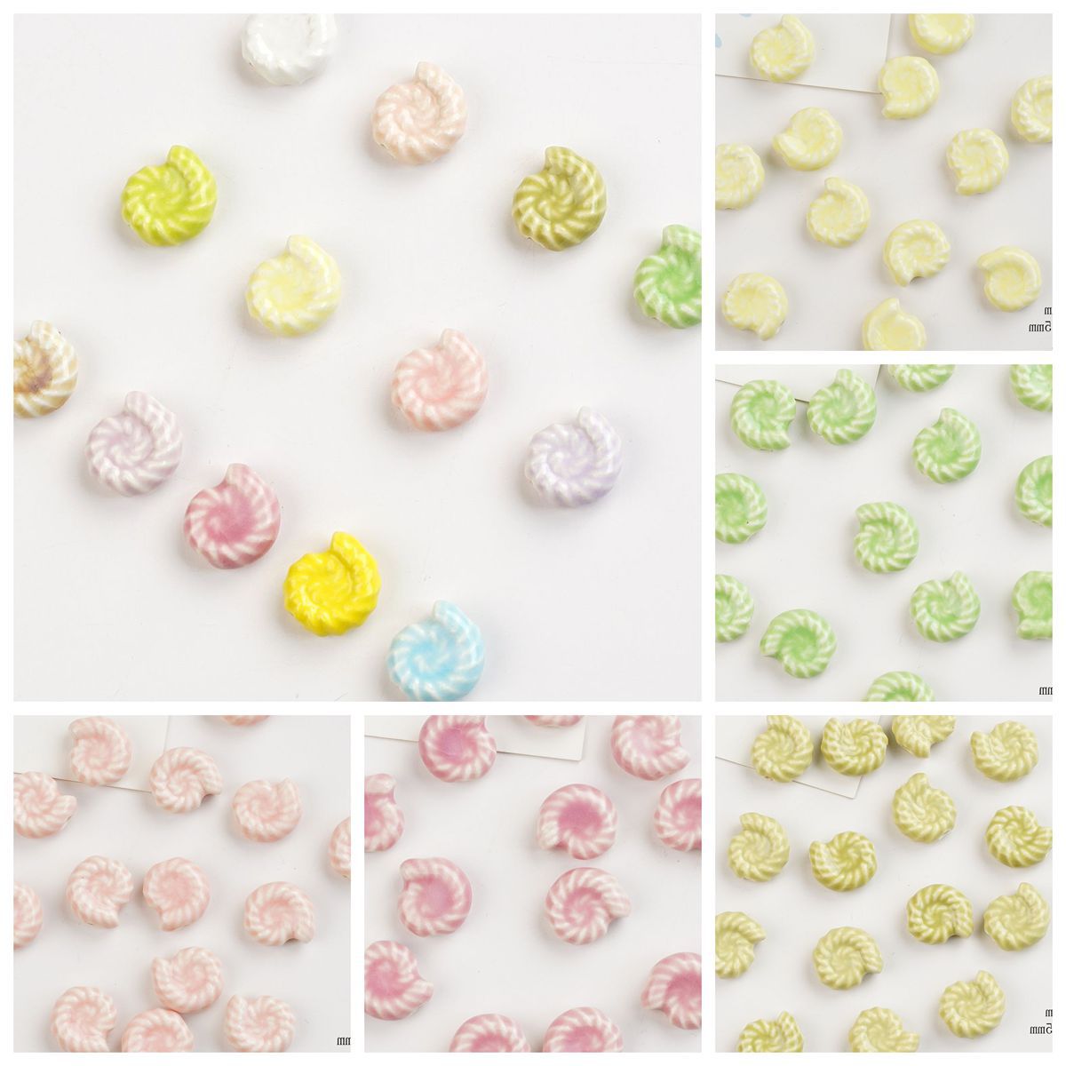 Jingdezhen estilo ins linda cerámica cuentas sueltas bricolaje collar hecho a mano accesorios de joyería material decorativo pulsera cadena