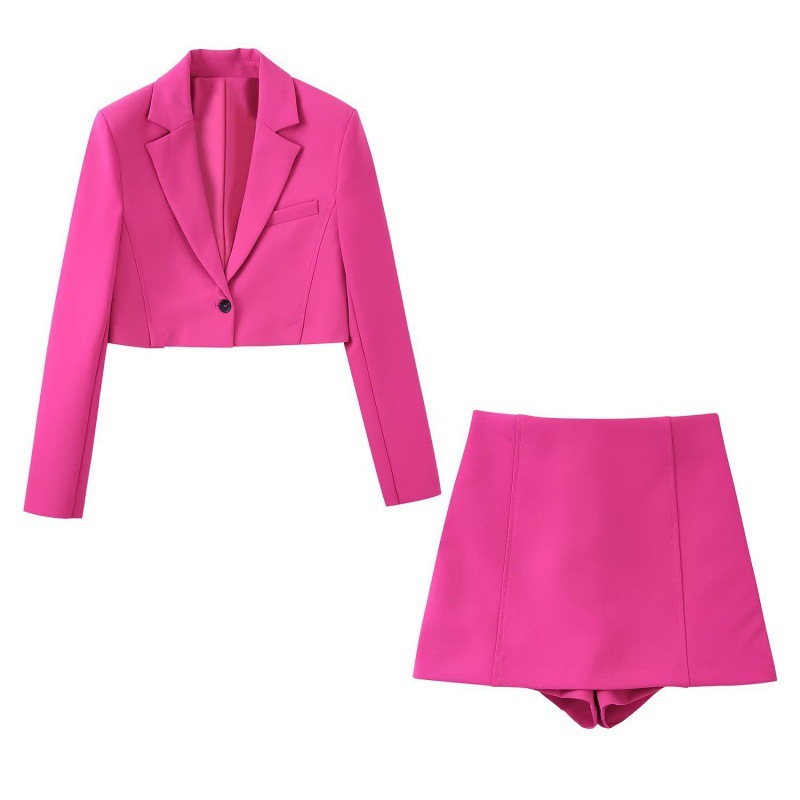 Women's clothing 2024 summer new short suit jacket+skirt pants set_voghion.com