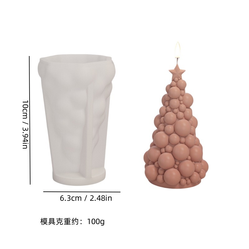 现货圣诞树系列蜡烛硅胶模具 DIY 石膏肥皂树脂慕斯蛋糕装饰摆件|undefined