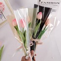 马卡龙纯色单支袋玫瑰花包装袋花束包装材料鲜花包装单支摆摊一支