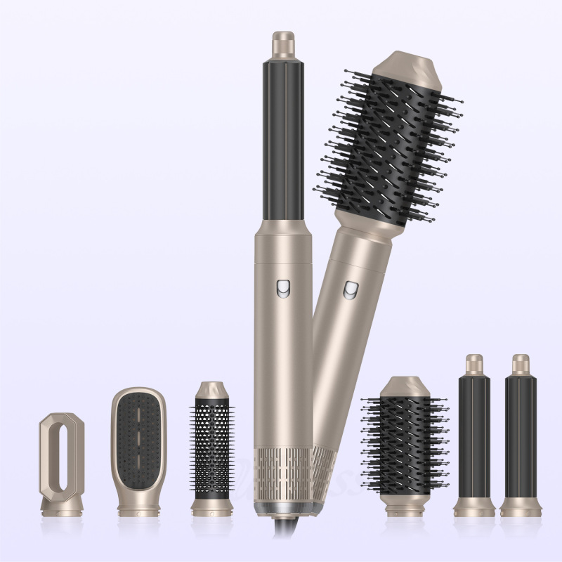 クロスボーダー 6 イン 1 ノイズリダクション スタイリング ヘアドライヤー ヘアアイロン オールインワン ヘアドライヤー コーム ストレート ヘアアイロン 熱風コーム|undefined