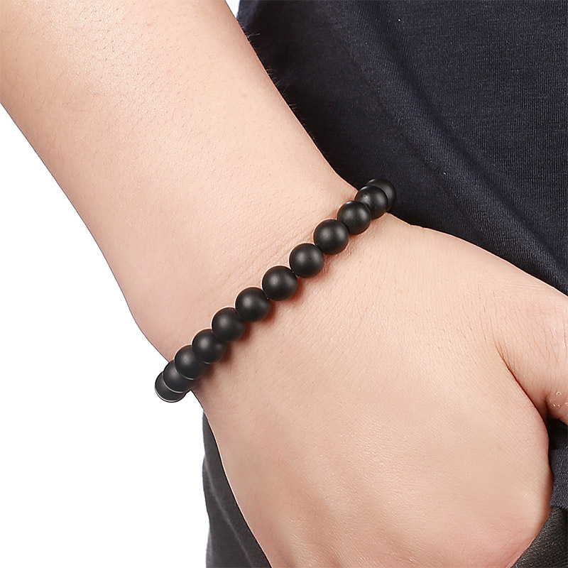 Fashion Round Natural Stone Beaded Bracelets display picture 11