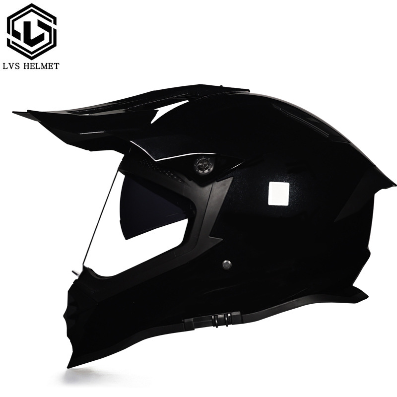 Nuevo off-road tire casco de doble lente carretera tire casco completo motocicleta Larga Distancia unisex Four Seasons universal LVS