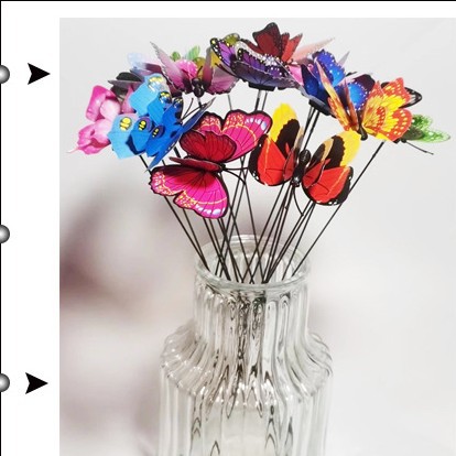 Decoración de mariposa 3D de PVC, enchufable, de una o doble capa, para jardín, fiesta y exteriores