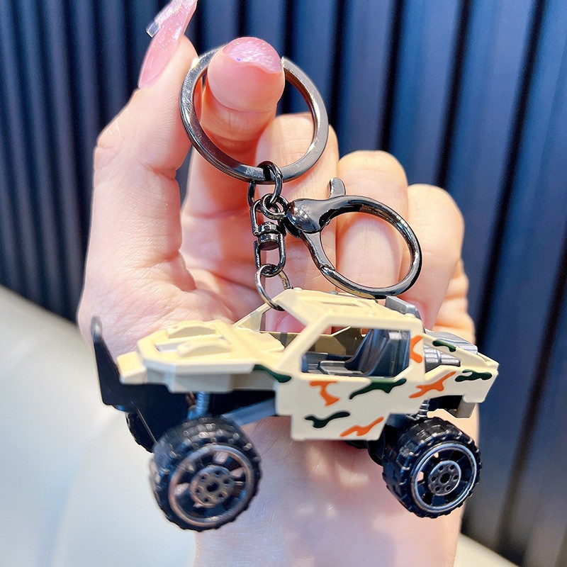 Aleación combinación Jeep Tire hacia atrás modelo de coche llavero bicicleta colgante creativo motocicleta bolsa llavero