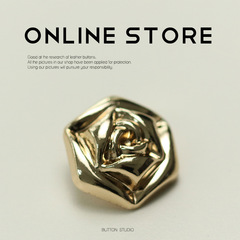 玫瑰金屬紐扣小香名媛風毛衣扣子粗花呢外套羊絨皮草大衣女服裝扣