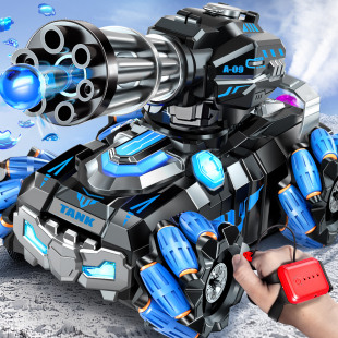 Children's Remote Control Car Can Launch Water Bombs, Gesture-Sensing Tank, Four-Wheel Drive Off-Road Boy Toy Car with Water Bomb Launcher