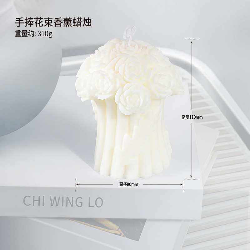 40 velas de aromaterapia de arte de estilo nórdico, modelos calientes, líneas hechas a mano, velas creativas geométricas blancas