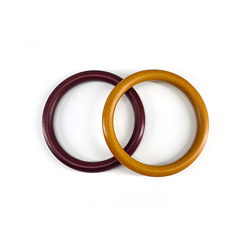 Haomeng Hardware New Bag Round Wooden Handle Woven Bag Women's Bag Dark and Light Wooden Round Handbag Wholesale