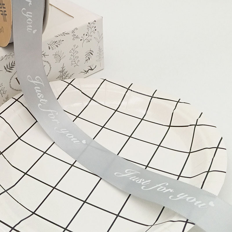 Inglés poliéster cinta flores regalo cinta DIY regalo decorativo cinta de embalaje ramo cinta al por mayor